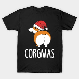 Funny Matching Corgi Ugly Christmas Sweater. Merry Corgmas.. T-Shirt